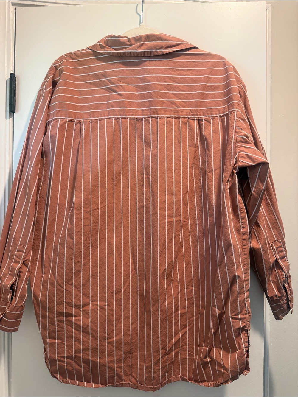 a new day Rust Striped Button-Down Shirt - Picture 4 of 4